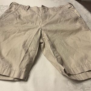 Express Men's Beige Flat Front Shorts